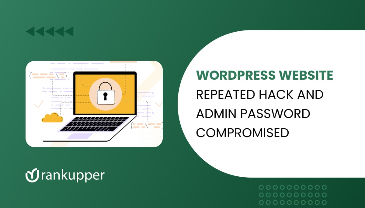 A screenshot of the case study page for the case study: WordPress Website Repeated Hack and Admin Password Compromised